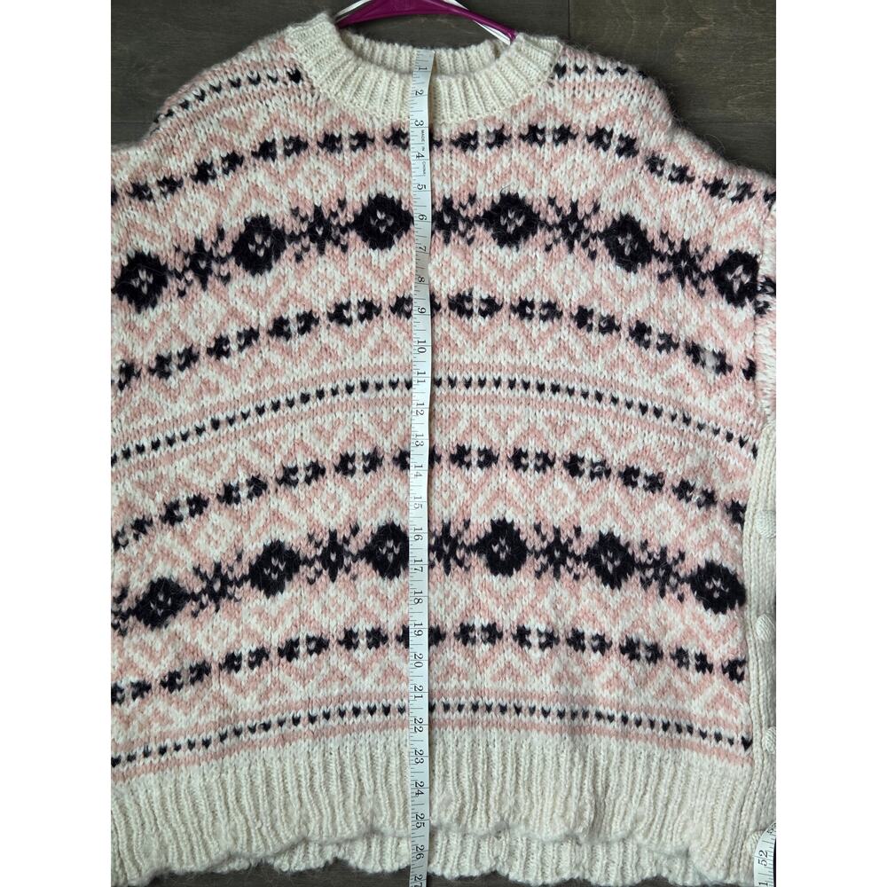 Zara Cream and Black Patterned Sweater - Picture 9 of 11